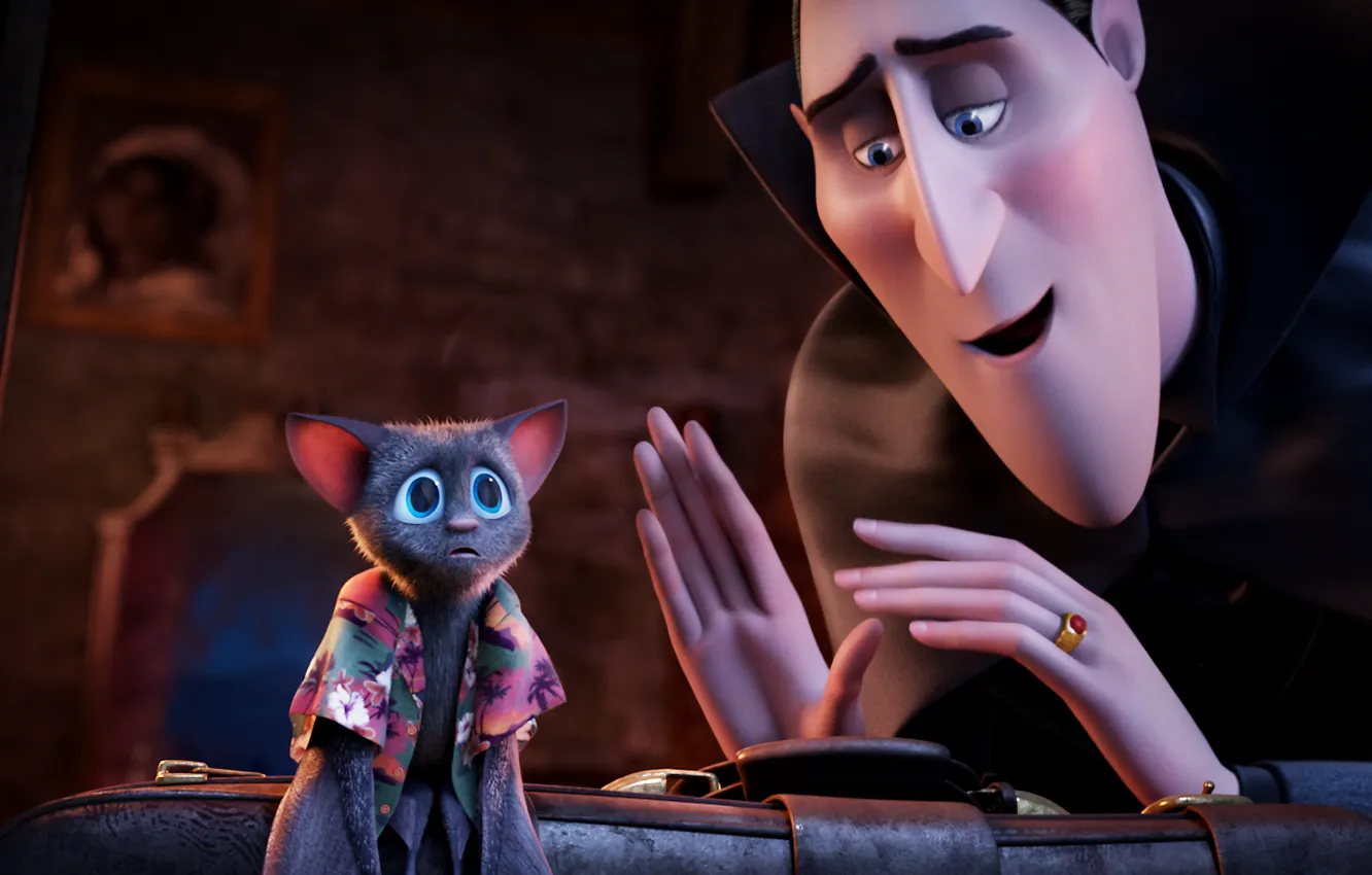 Photo wallpaper cartoon, 2012, Monsters on vacation