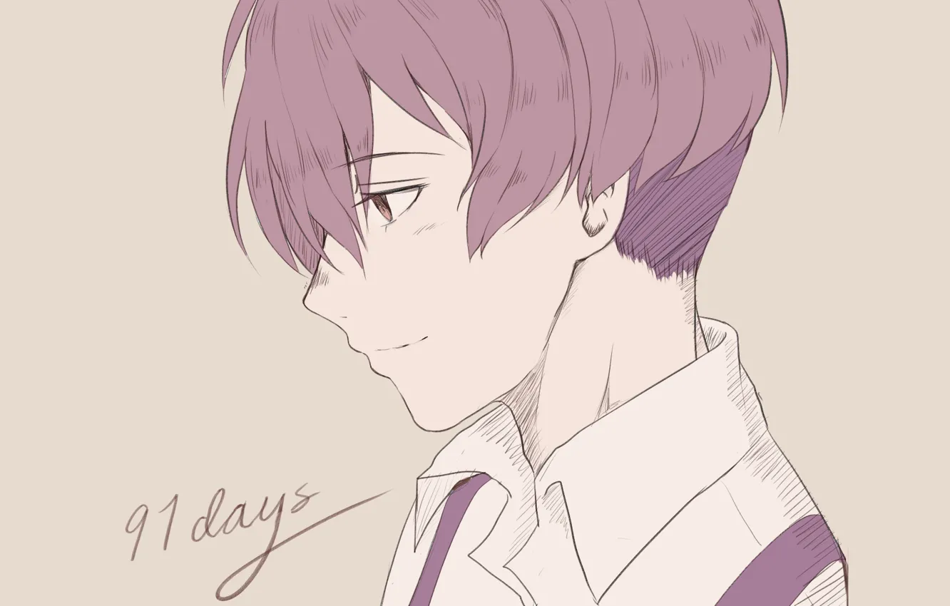 Photo wallpaper art, guy, Anne, 91 Days, 91 days