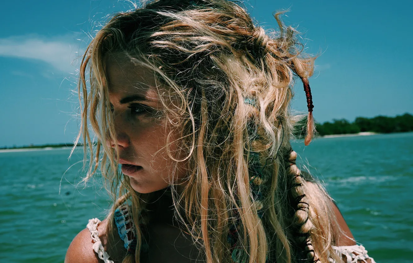 Photo wallpaper actress, blonde, profile, Ashley Benson