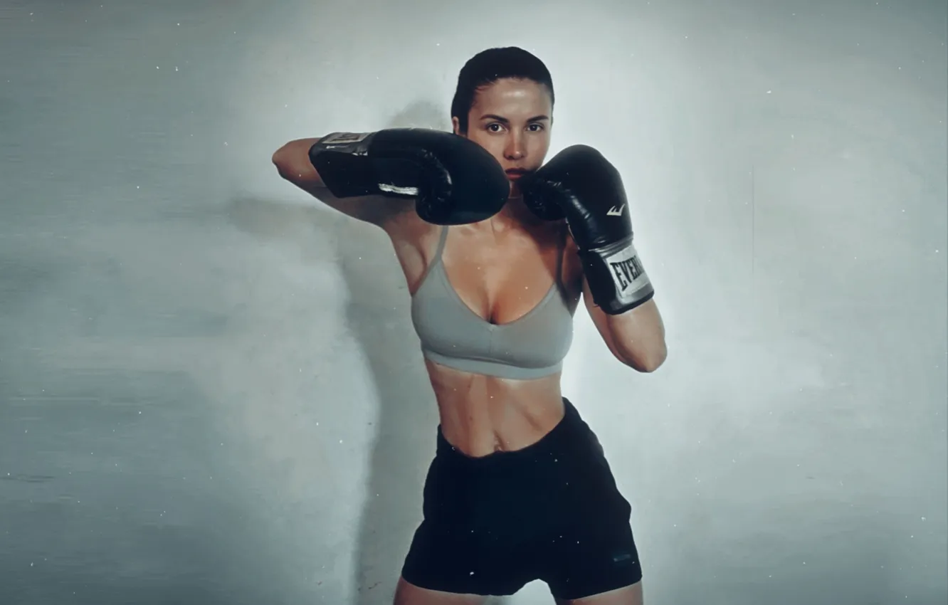 Photo wallpaper girl, photography, woman, background, figure, fight, Canon, boxing