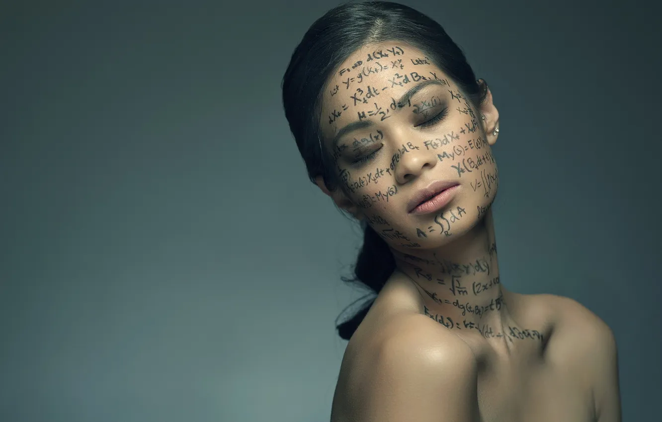 Photo wallpaper girl, background, tattoo