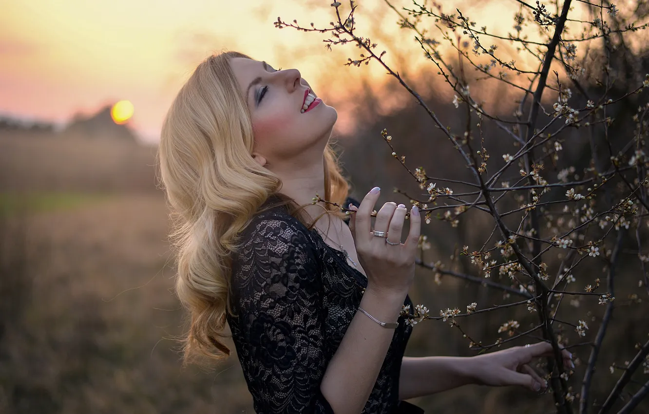 Photo wallpaper look, girl, portrait