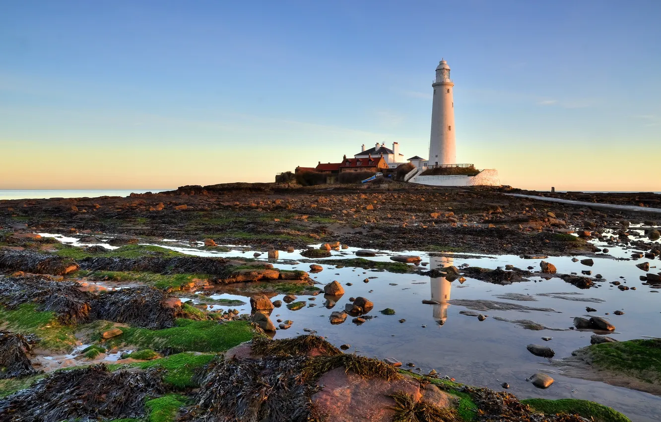 Photo wallpaper sea, landscape, lighthouse