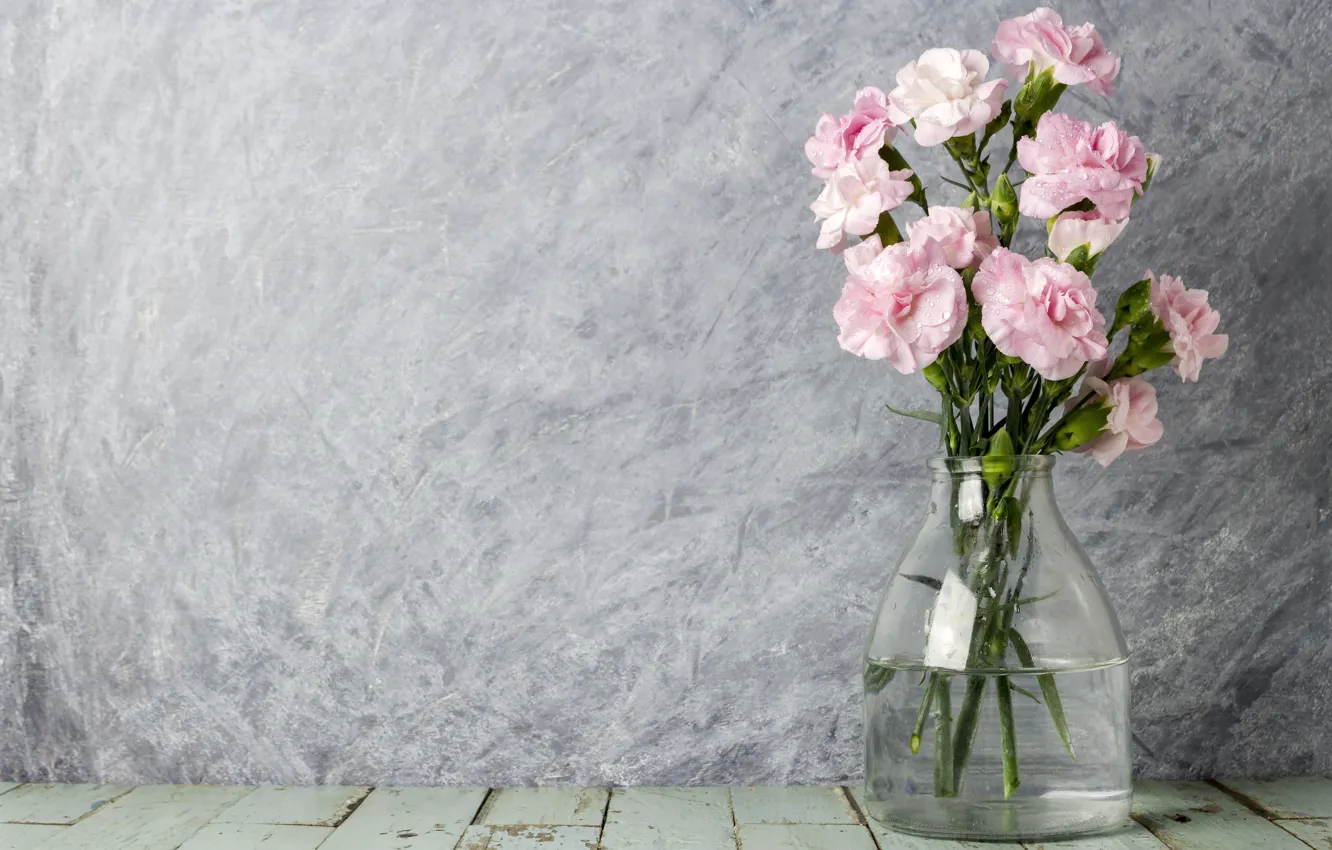 Photo wallpaper flowers, petals, pink, vintage, wood, pink, flowers, beautiful