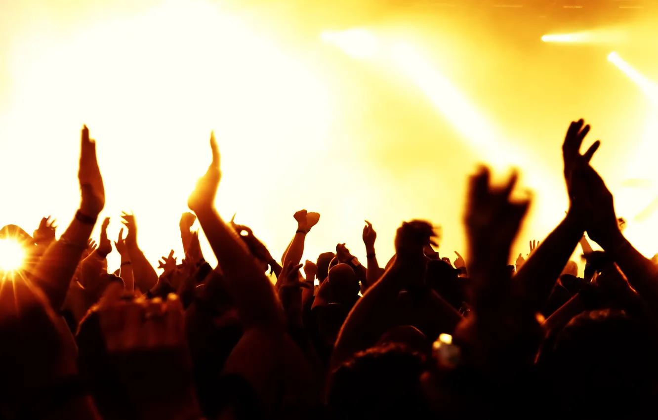 Photo wallpaper light, music, concert, the audience
