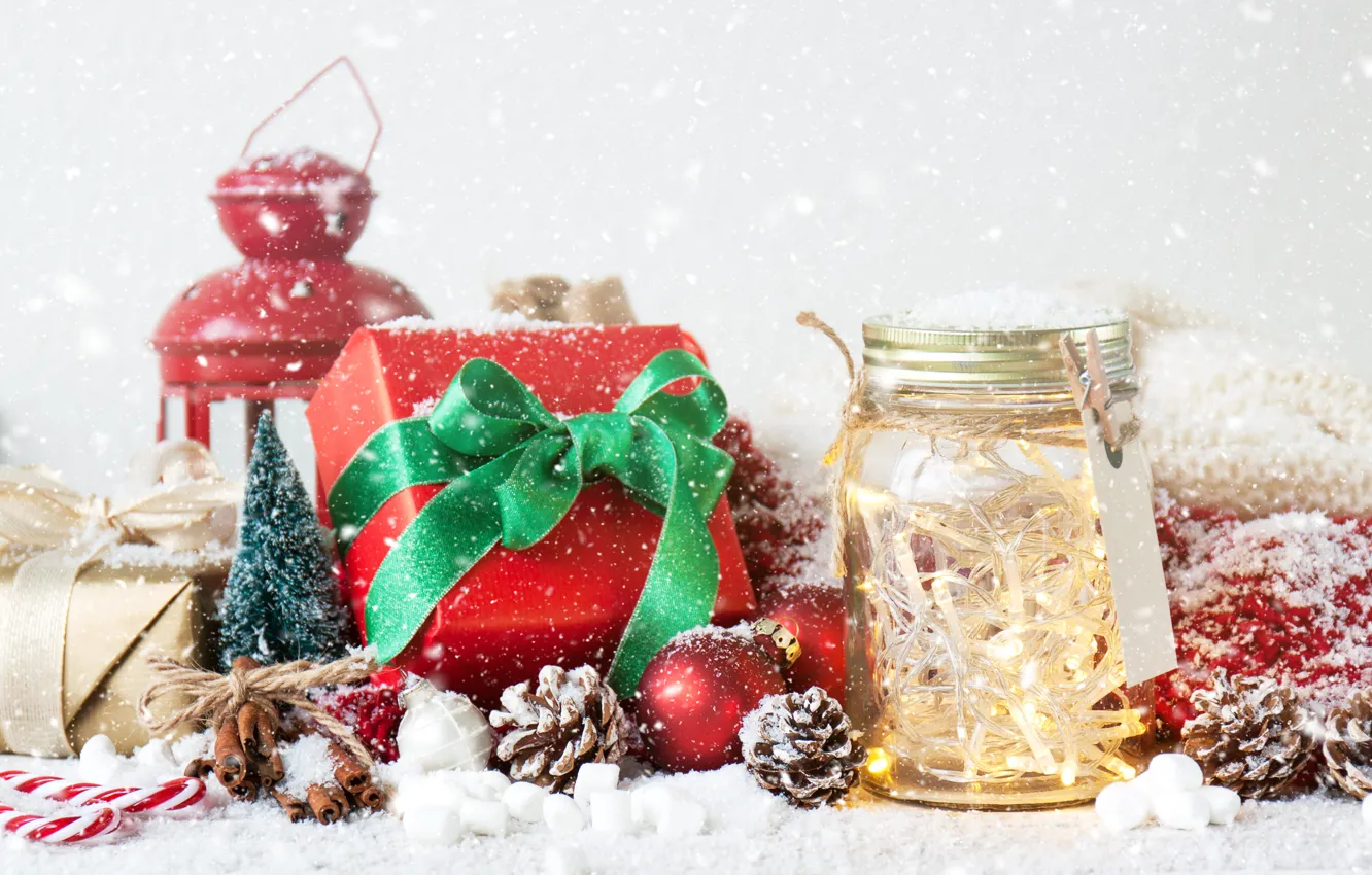 Photo wallpaper new year, Christmas, the scenery