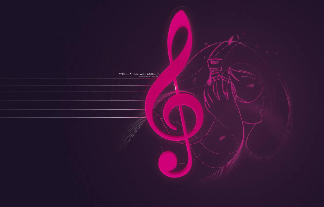 Photo wallpaper music, minimalism, key, 155