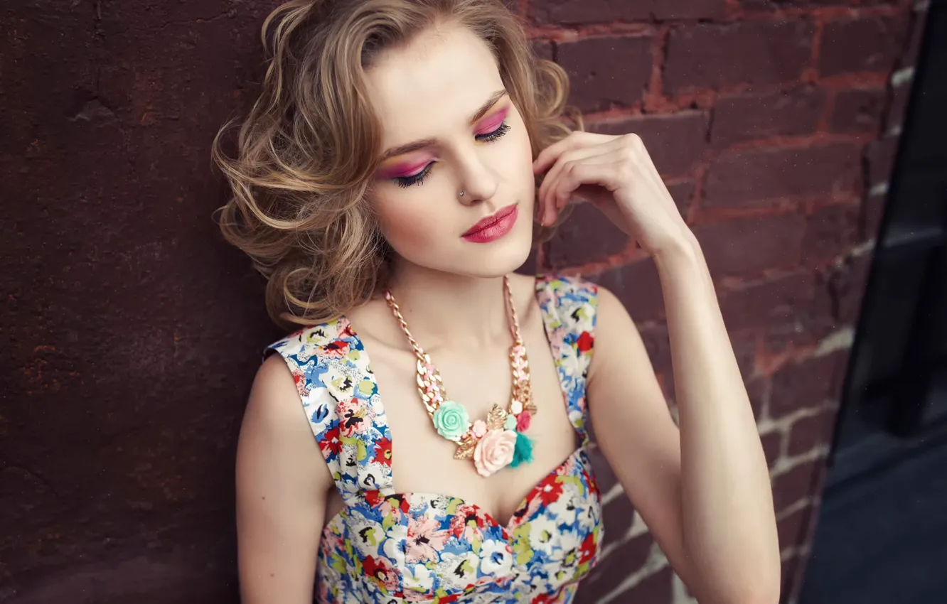 Photo wallpaper model, portrait, makeup, Alena Emelyanova