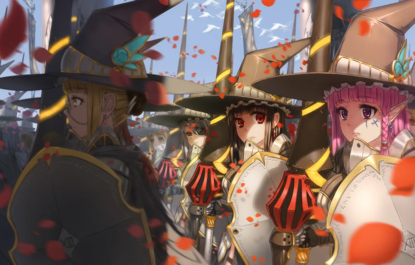 Photo wallpaper girl, surprise, armor, soldiers, art, qingmingtongzi