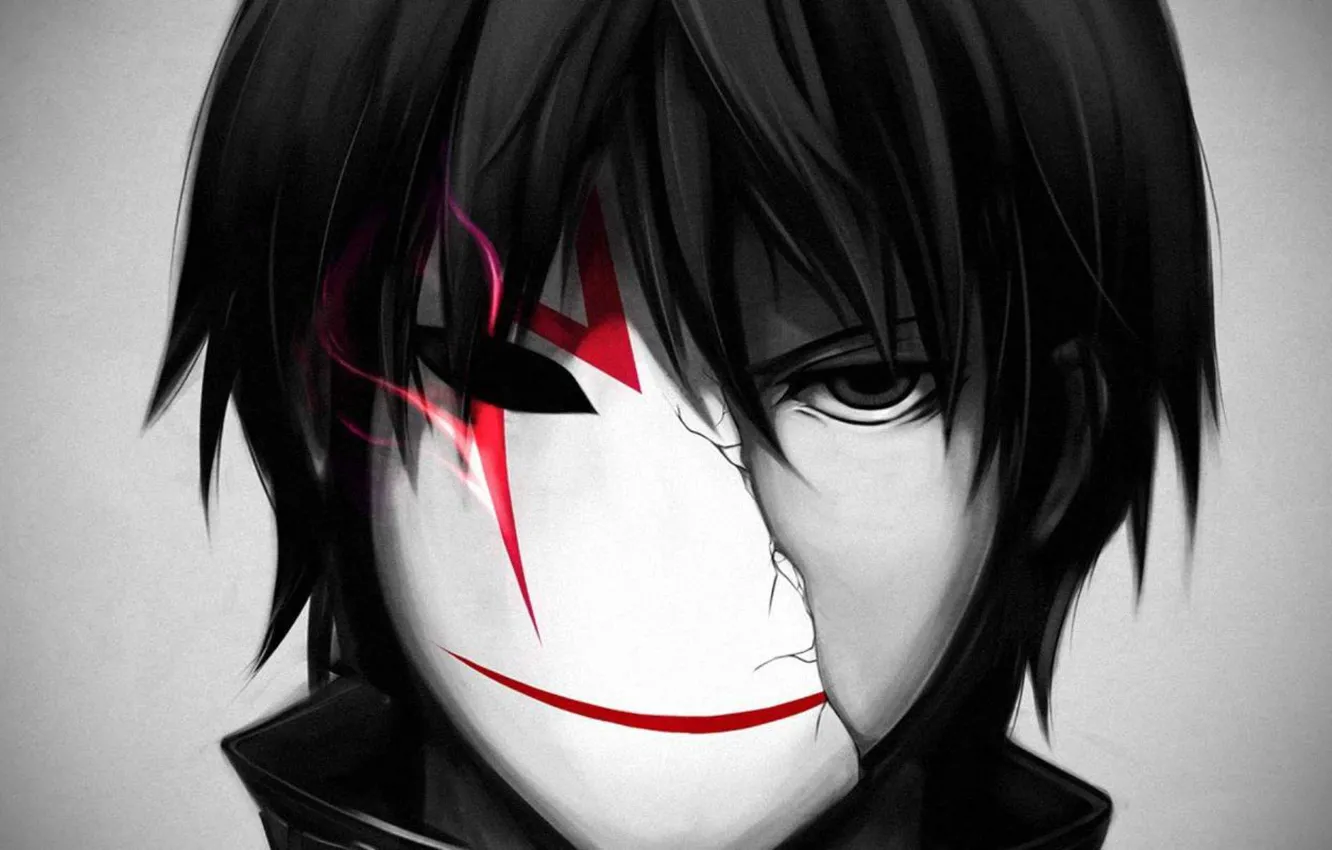 Photo wallpaper mask, art, Darker than Black, Hey, Darker than black