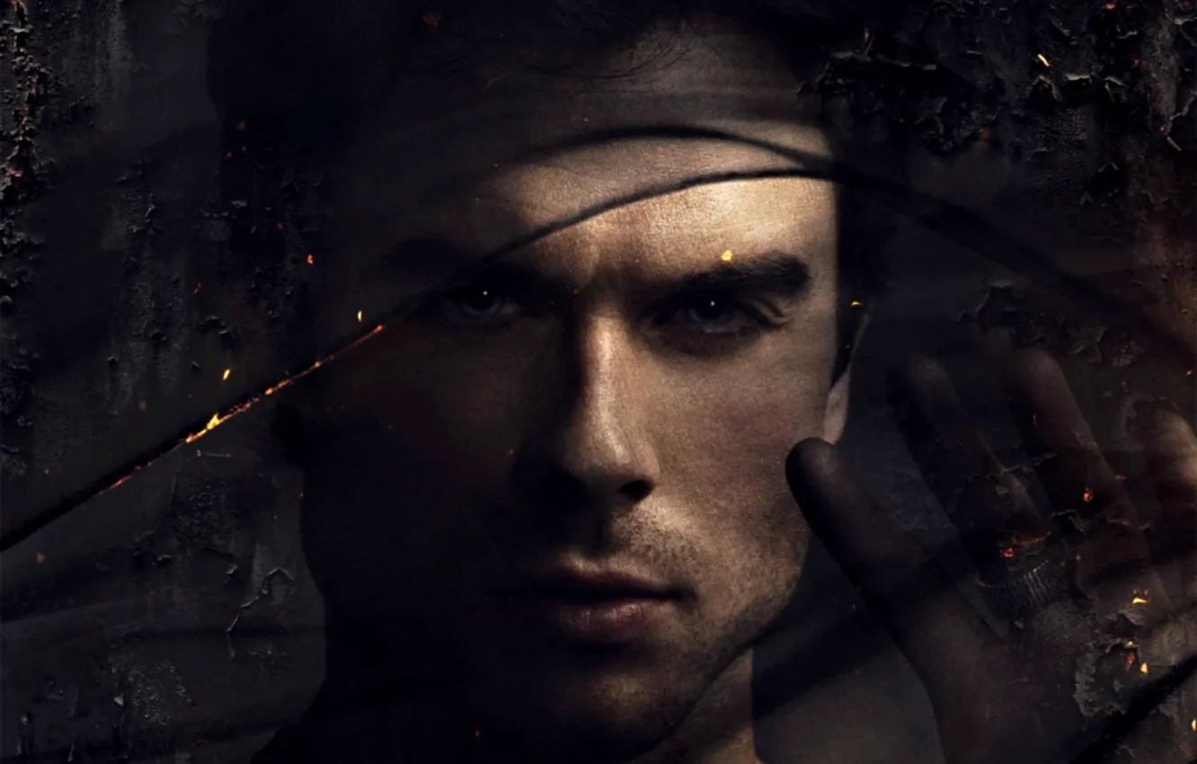 Photo wallpaper ash, art, actor, fabric, The Vampire Diaries, The vampire diaries, Ian Somerhalder, Ian Somerhalder