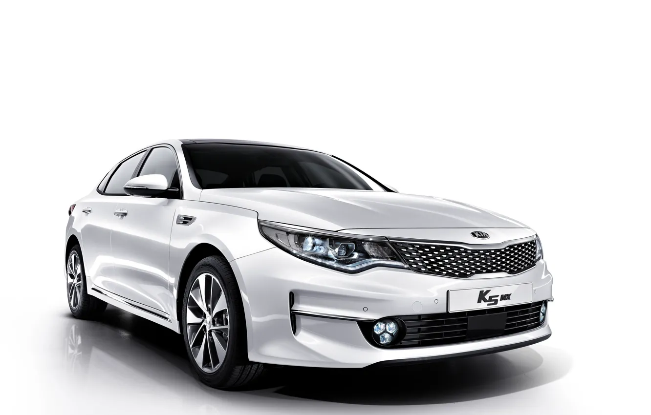 Photo wallpaper white background, Kia, K5, JF, 2015–18, MX