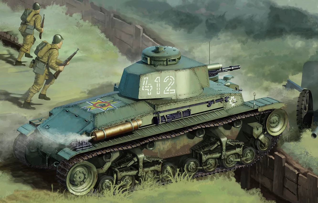 Photo wallpaper Skoda, Czechoslovak light tank, LT vz.35, tank Romanian R-2