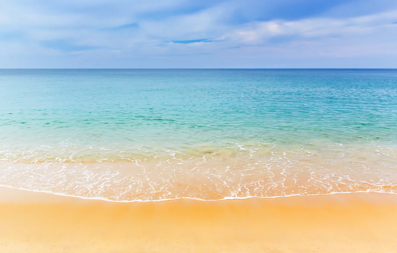 Photo wallpaper sand, sea, wave, beach, summer, the sky, summer, beach