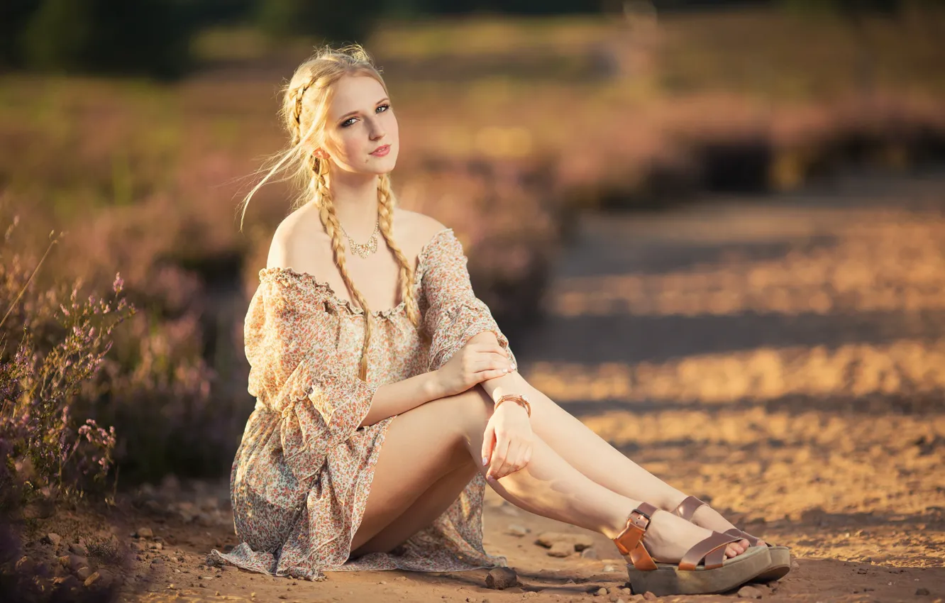 Photo wallpaper look, girl, Sophie