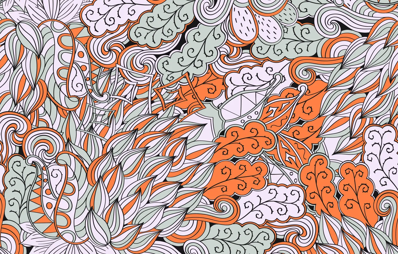 Photo wallpaper flowers, abstraction, background, texture, pattern, seamless