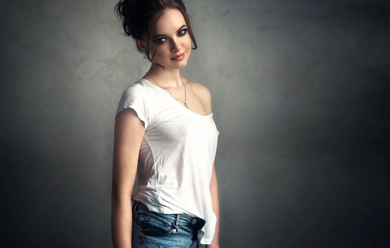 Photo wallpaper smile, the beauty, Pauline