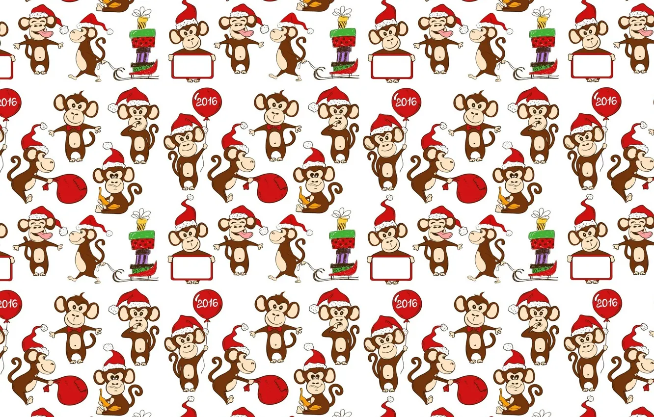 Photo wallpaper background, holiday, texture, New year, monkey, 2016