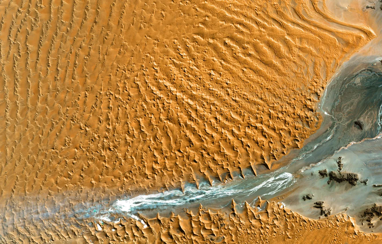 Photo wallpaper sand, desert, dunes, desert