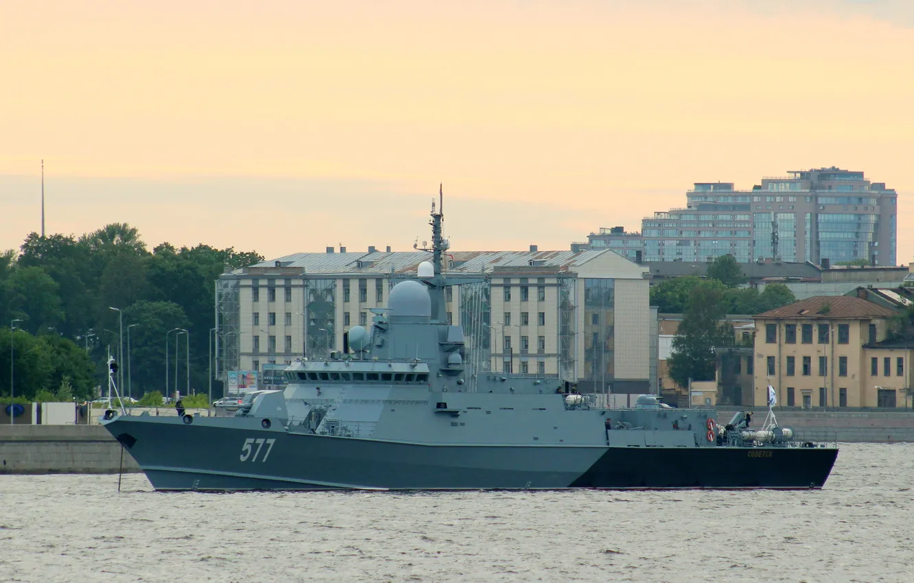 Photo wallpaper Corvette, small missile ship, Sovetsk
