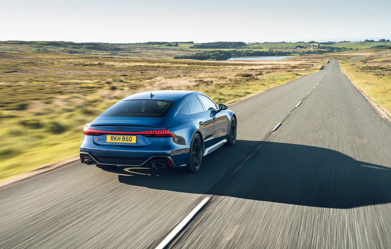 Photo wallpaper Audi, road, RS 7, rear view, Audi RS7 Sportback Performance