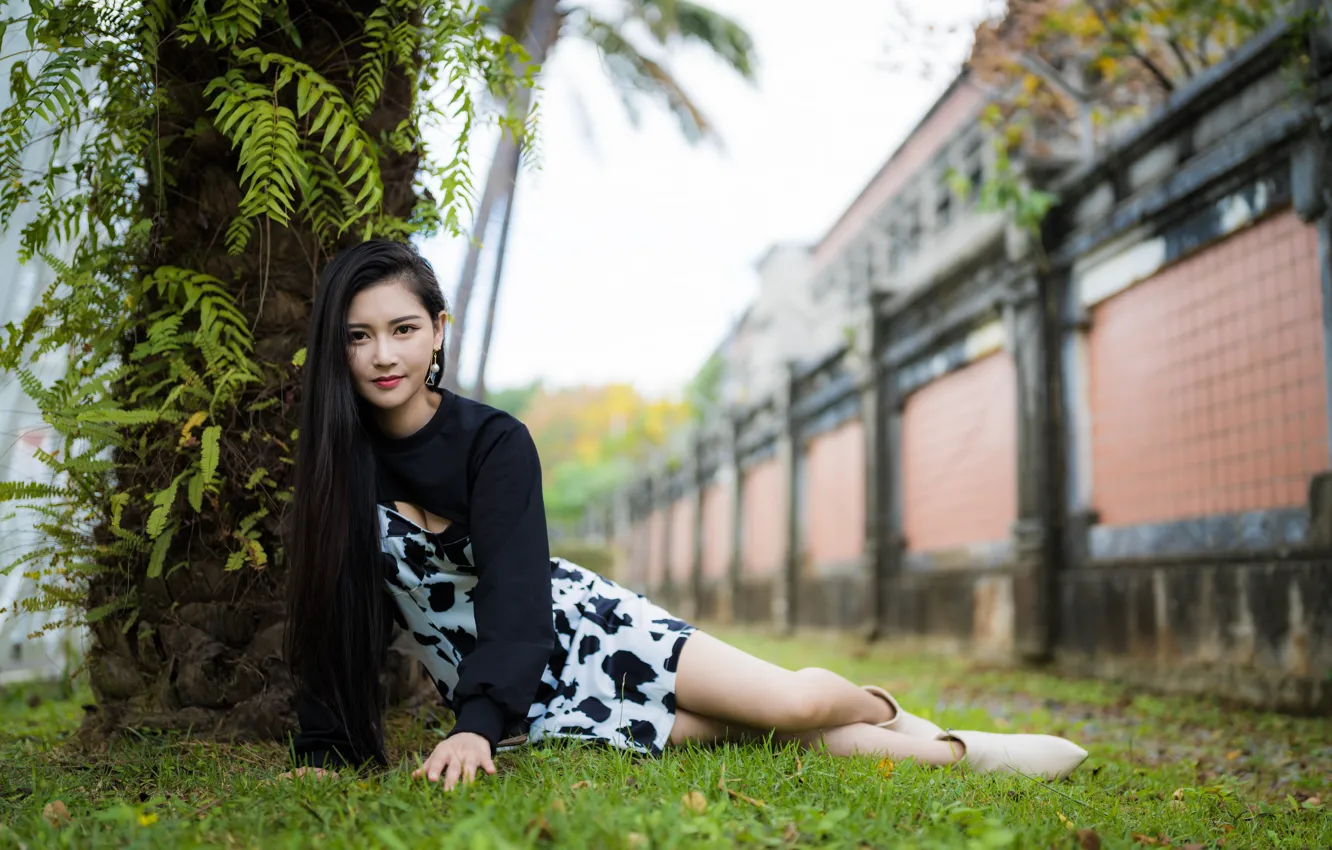 Photo wallpaper look, dress, Asian