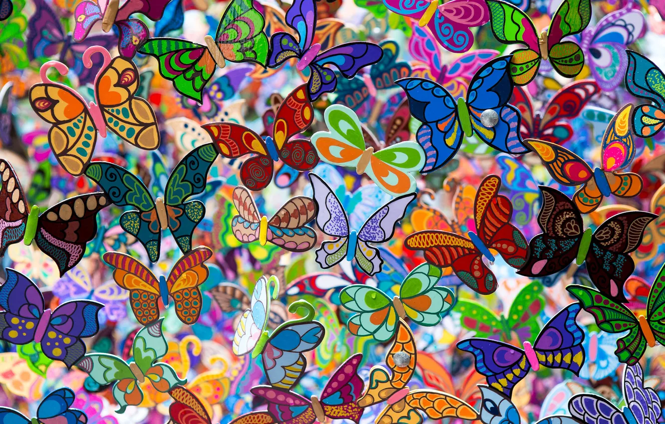 Photo wallpaper butterfly, background, color