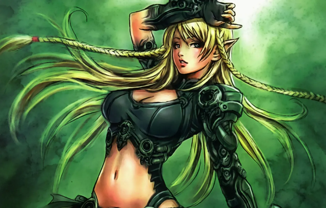 Photo wallpaper girl, fantasy, elf, warrior, art