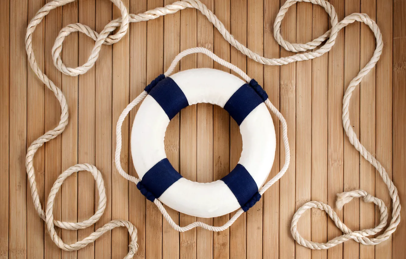 Photo wallpaper circles, rope, rope, round