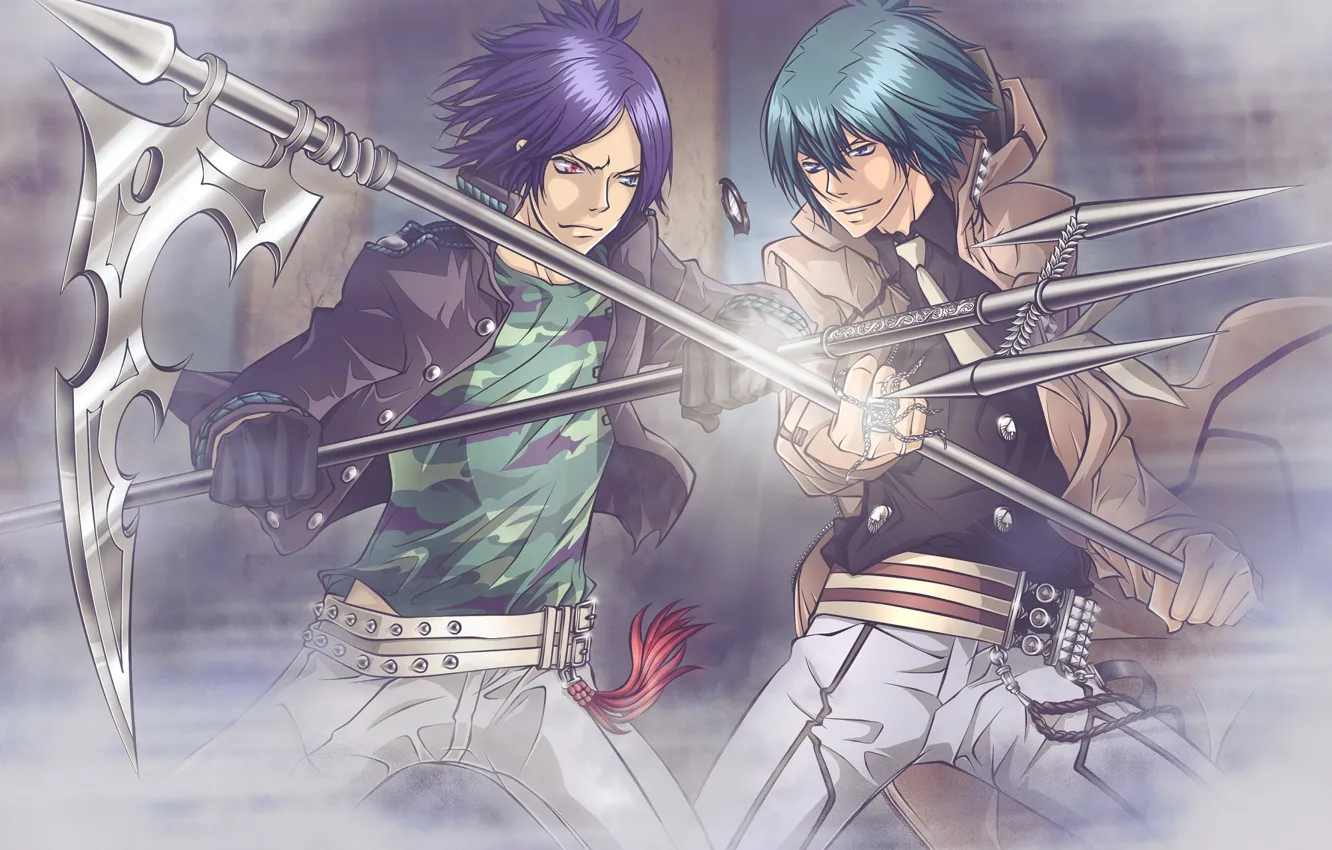 Photo wallpaper guy, katekyo Hitman reborn, Rakudo Mukuro, Teacher mafia Reborn, two generations