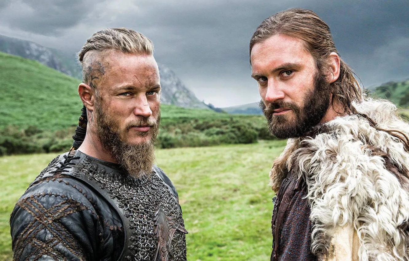 Photo wallpaper the series, warriors, drama, Vikings, historical, The Vikings, Travis Fimmel, Clive Standen