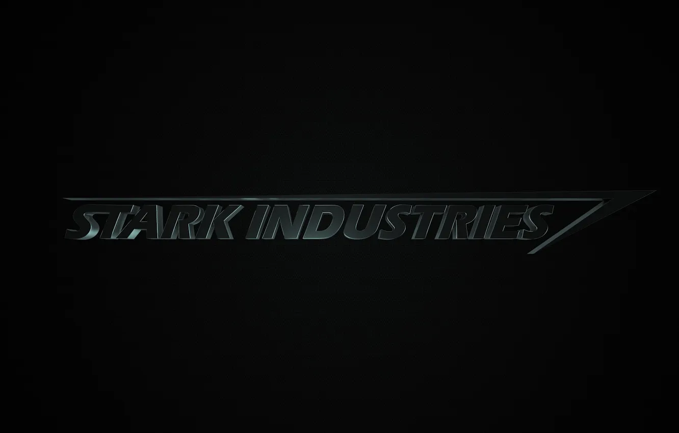 Photo wallpaper background, the inscription, black, Stark Industries