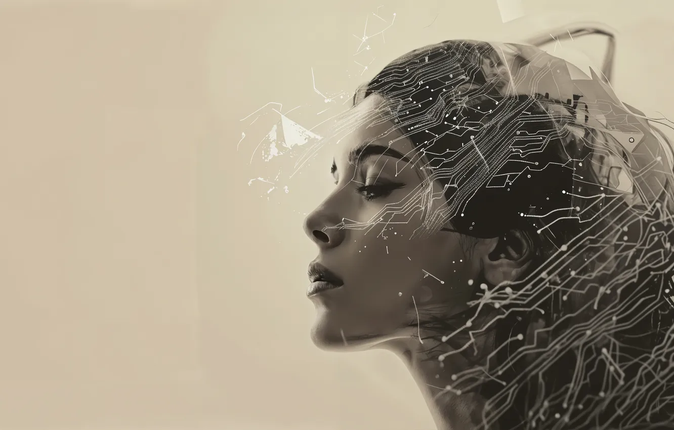 Photo wallpaper digital, art, background, ai technology