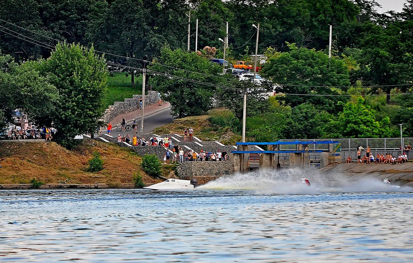 Photo wallpaper race, boat, speed