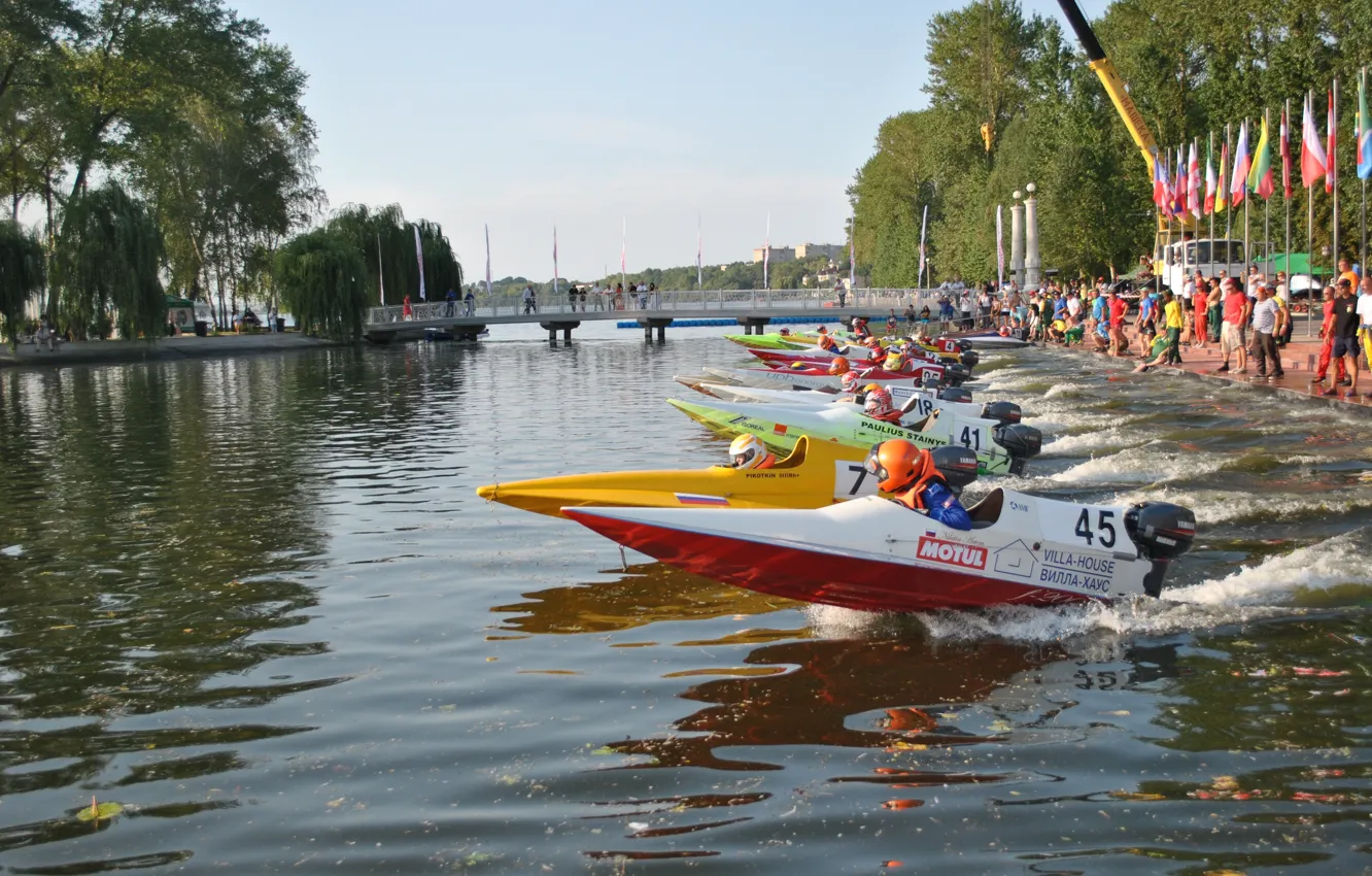 Photo wallpaper race, boat, speed