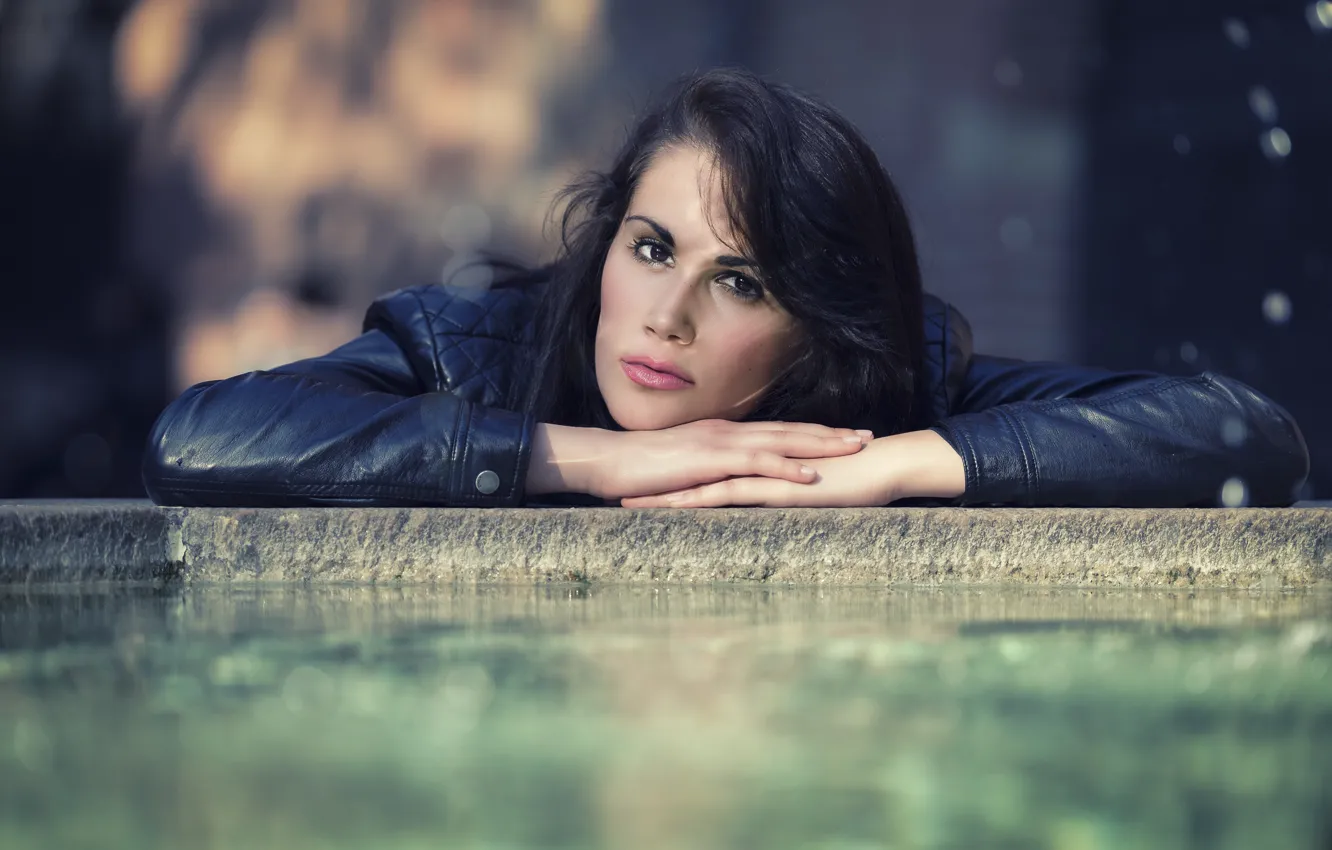 Photo wallpaper look, face, model, Martina