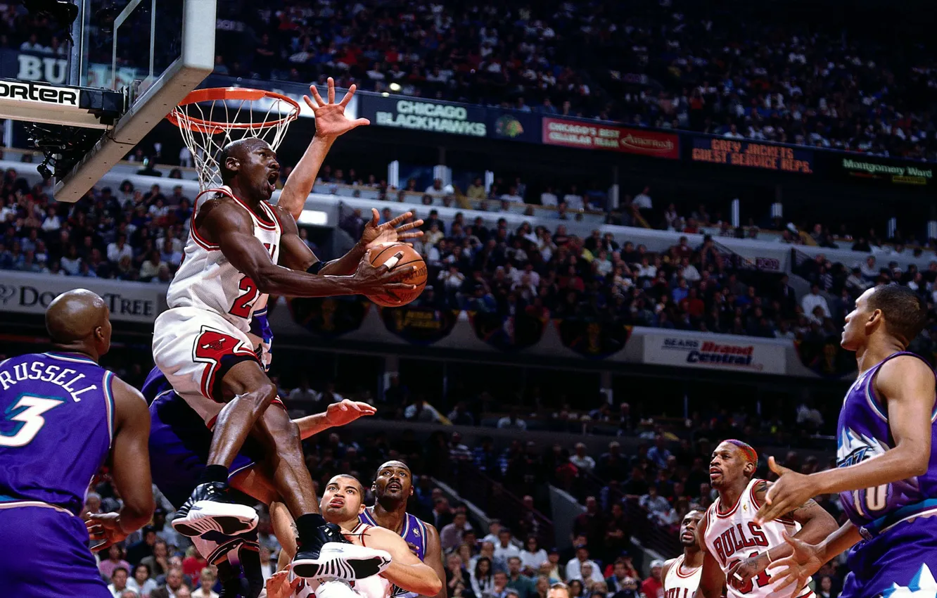 Photo wallpaper Basketball, Michael Jordan, NBA, Michael Jordan, NBA, Chicago Bulls, Basketball