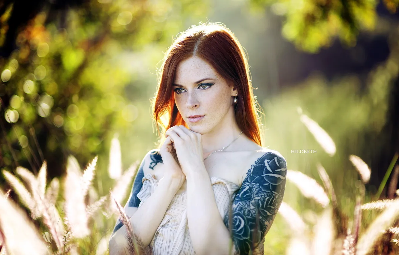 Photo wallpaper girl, light, background, portrait, Anna Lee