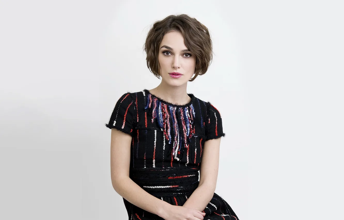 Photo wallpaper look, actress, brunette, Keira Knightley