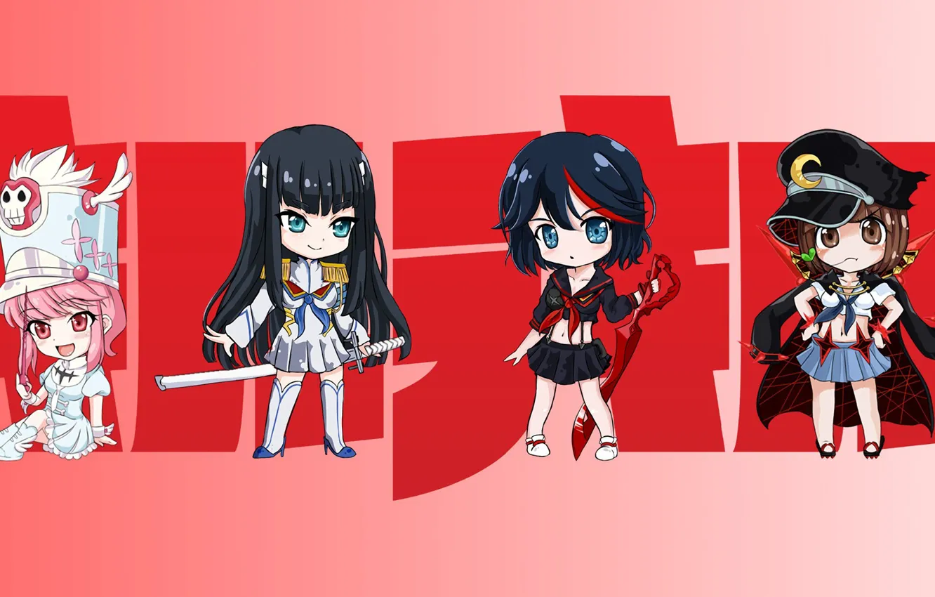 Photo wallpaper sword, weapon, anime, chibi, katana, ken, blade, brunette