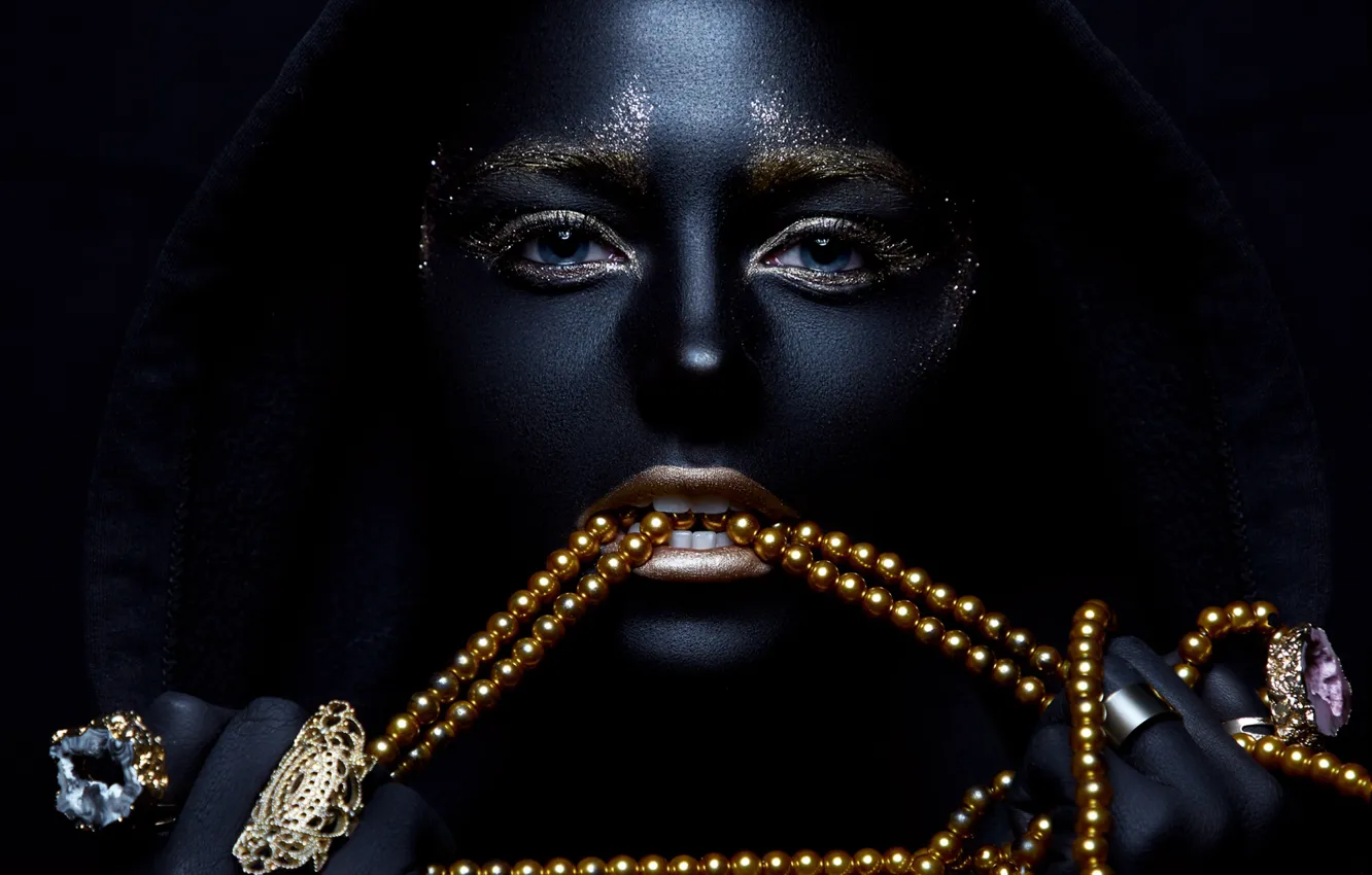 Photo wallpaper girl, decoration, makeup, Body painting, Zlatarev Samuel