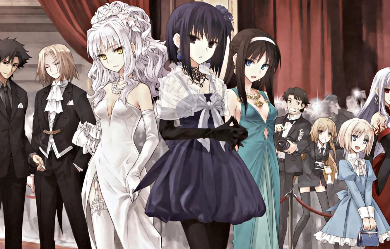 Photo wallpaper girls, characters, ball, Fate stay night, Fate / Stay Night