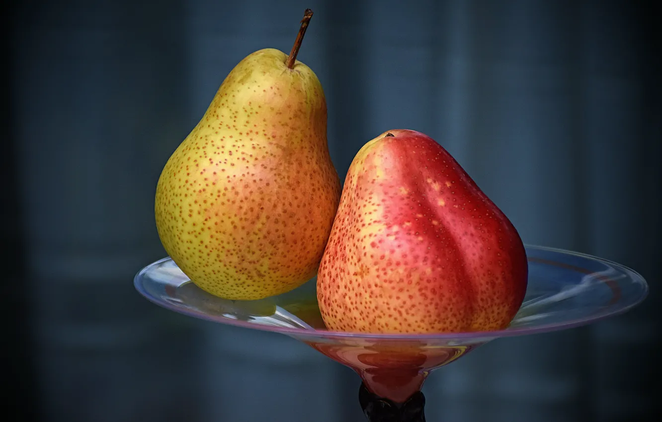 Photo wallpaper vase, fruit, pear
