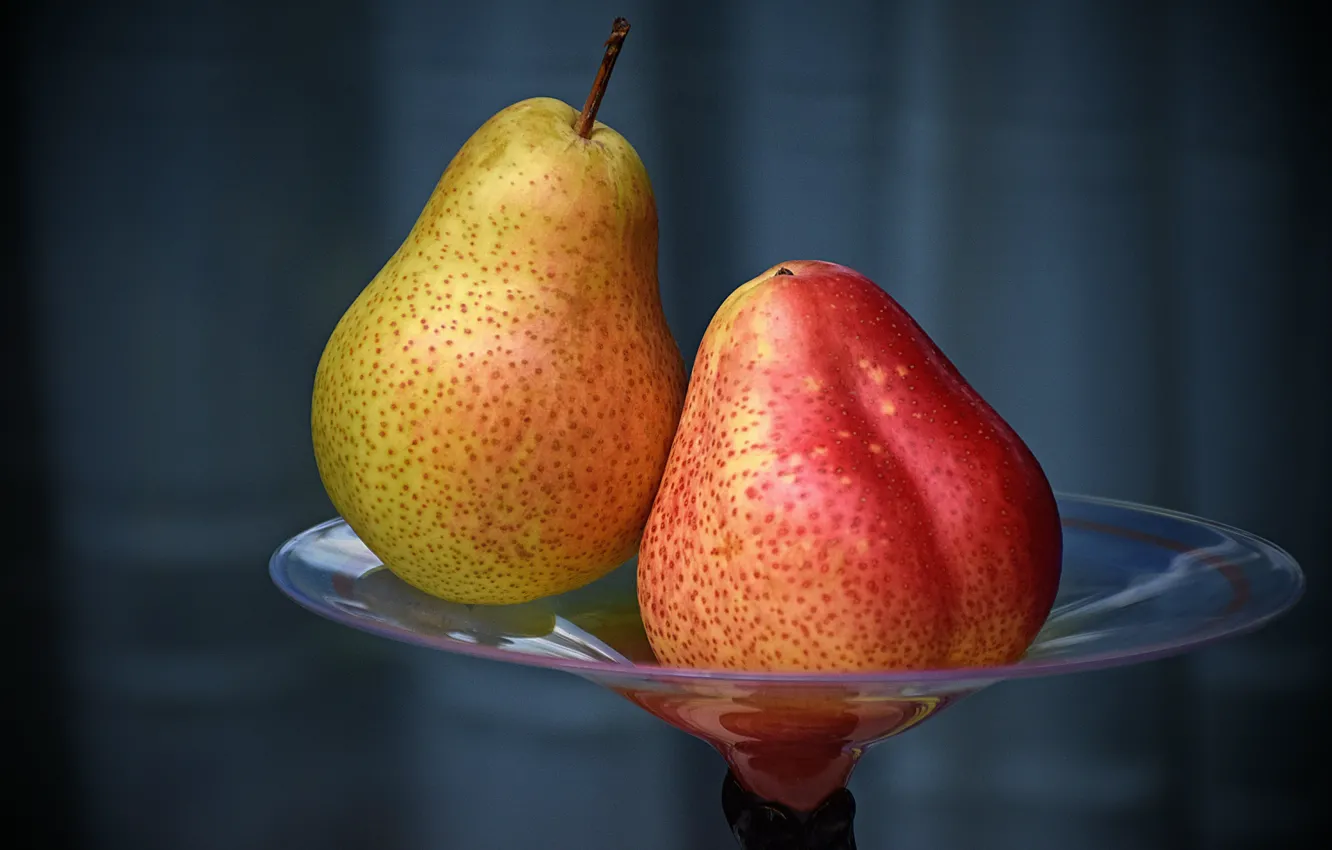 Photo wallpaper Vase, Fruit, Pear