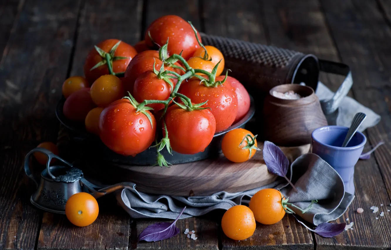 Photo wallpaper still life, vegetables, tomatoes, tomatoes