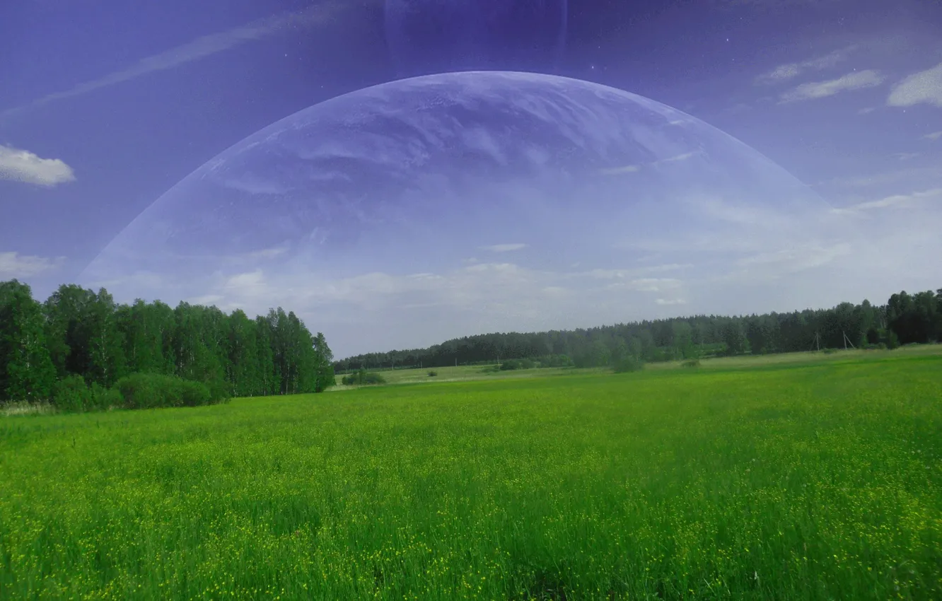 Photo wallpaper space, fiction, Another planet