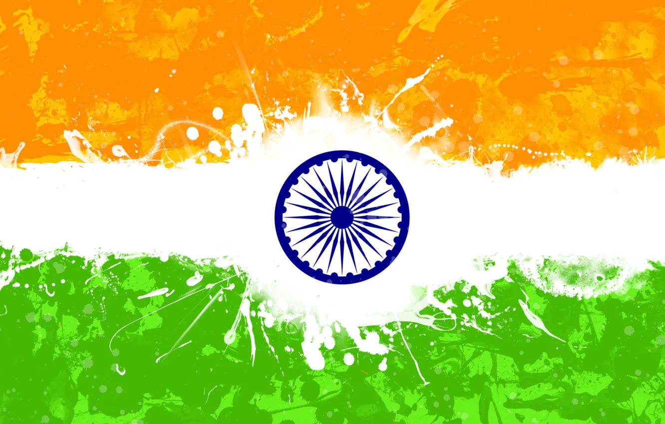 Photo wallpaper flag, India, republicday