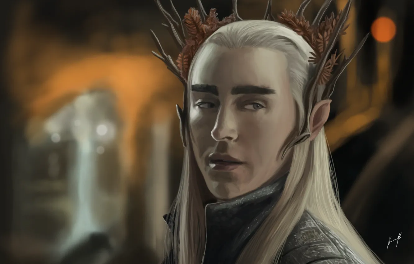 Photo wallpaper elf, art, The hobbit, Thranduil, The king of the wood elves