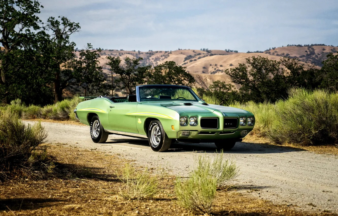 Photo wallpaper Pontiac, GTO, 1970, Pontiac, Convertible, Ram Air III, The Judge