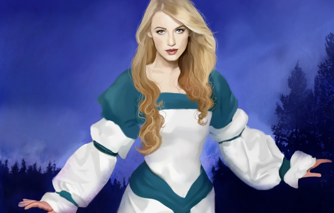 Photo wallpaper the sky, eyes, look, girl, night, face, hair, hands